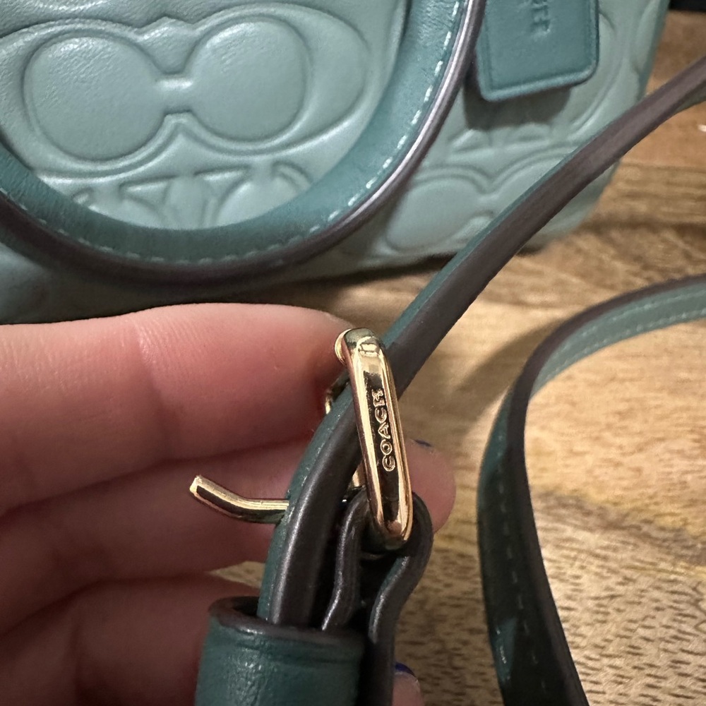 Coach Mini Rowan in Embossed Signature Print - Picture 7 of 9